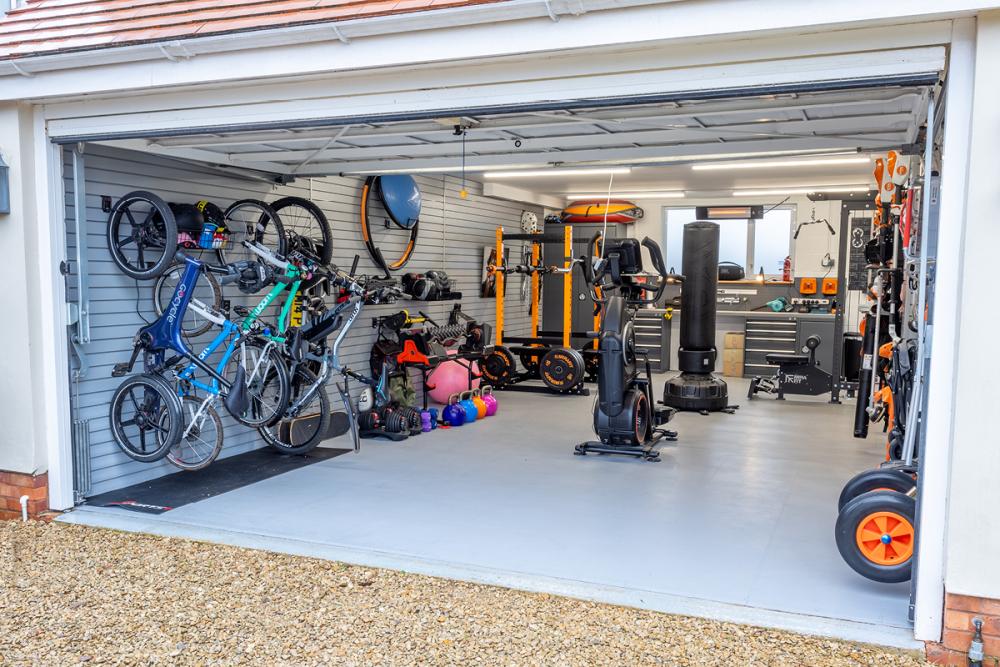 inside of a garage 