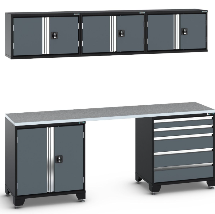 two storage cabinets 