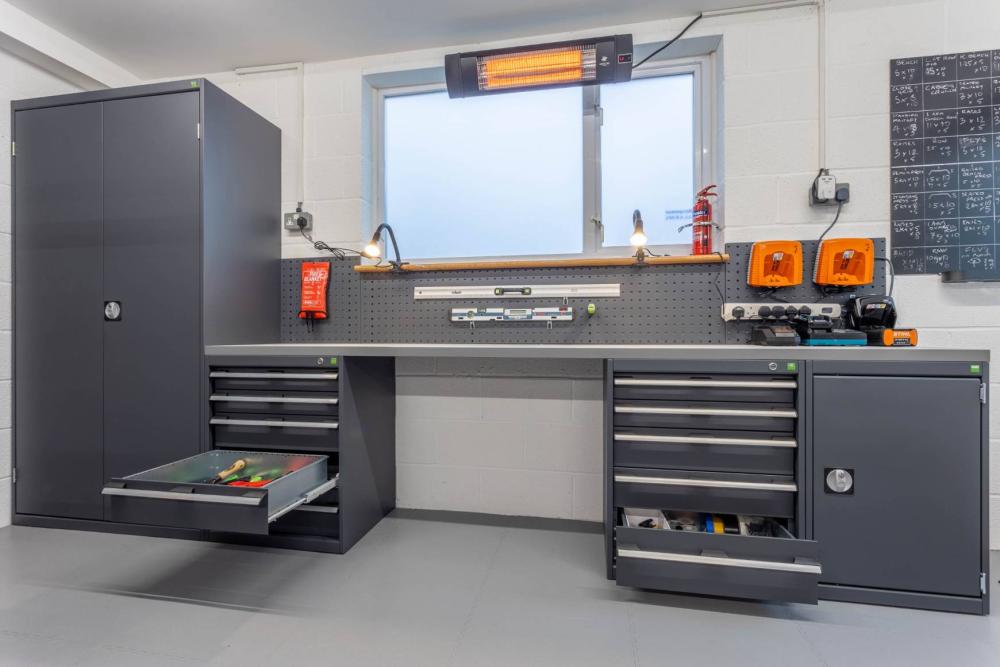 outside of garage drawer 