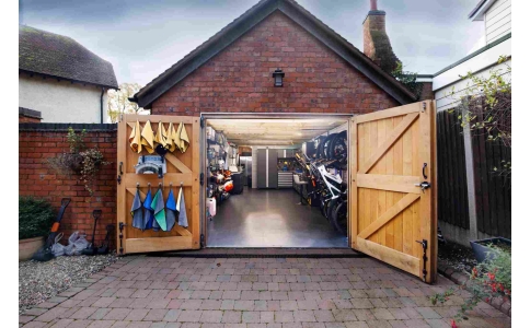 outside of garage 