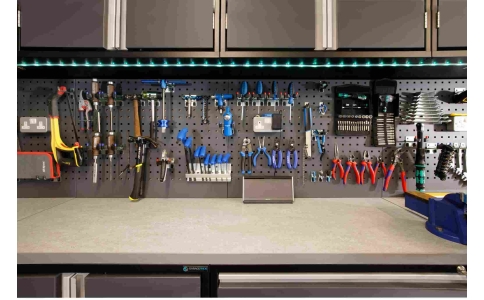 top of garage work bench