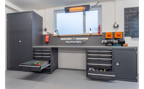 Two storage cabinets 