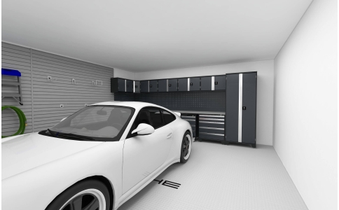 car in garage