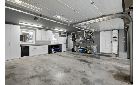 inside of a garage 