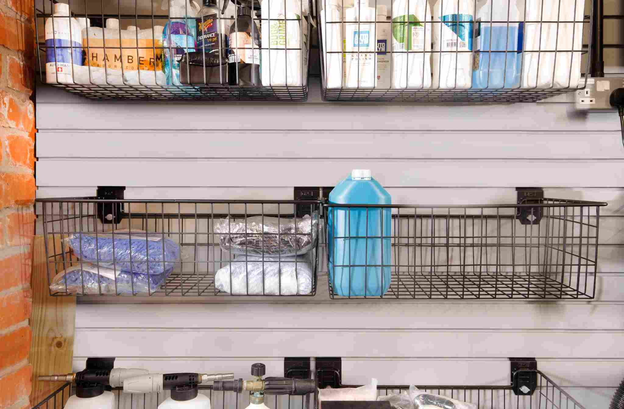 Tiled GaragePride garage floor and storage