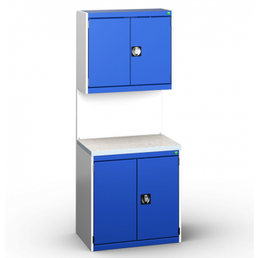 Bott Cubio 800mm Wide Free-Standing Cupboard Assembly with Overhead Cabinet