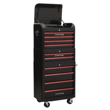 Sealey Retro Tool Chest in Black and Red SAP282BR