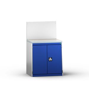 Free-standing assembly of floor cabinets with back panels and worktops. Width options: 525mm, 800mm, and 1050mm. Dimensions: 800mm x 1300mm x 525mm. Depths of 650mm available via telephone order.