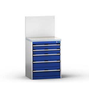 Free-standing assembly of floor cabinets with back panels and worktops. 650mm wide, 1300mm high, and 525mm deep. Depths of 650mm available via telephone order.