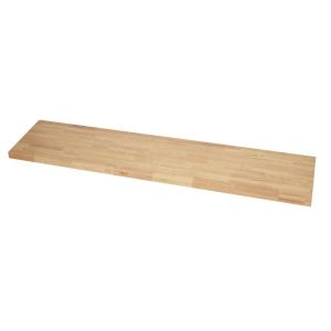 Hardwood worktop for two floor standing cabinets