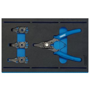 Draper 63196 5 Piece Interchangeable Circlip Plier Set In 1/4 With EVA Drawer Tray Insert.