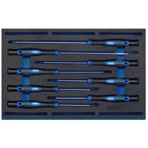 Draper 63399 8 Piece Extra Long Precision Screwdriver Set In 1/4 Drawer EVA Insert Tray