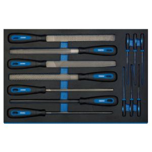 Draper 63513 13 Piece Hand File Set In 3/4 Drawer EVA Insert Tray