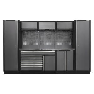 Sealey 7 Cabinet Set 3.24m APMSSTACK13W & APMSSTACK13SS Superline Pro Range.