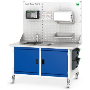 Mobile workplace hand wash - Bott Care Point with sink and boiler