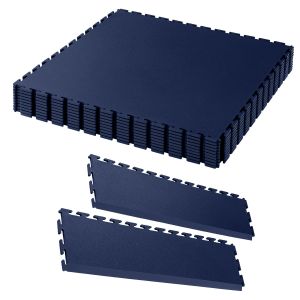 evotile professional floor tile small single garage bundle kit in dark blue
