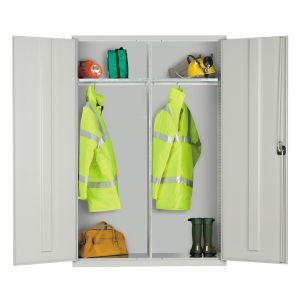 Steel Cupboard Two Compartment Wardrobe 1830Hx1220Wx457D EL4818W