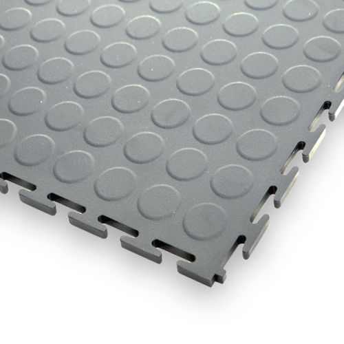 Garage Floor Tiles 7mm Thick Pvc Raised Disk Texture Garagepride