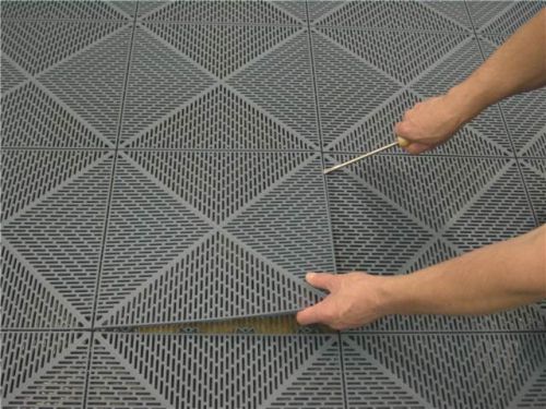 Plastic Outdoor Interlocking Tile Terracotta